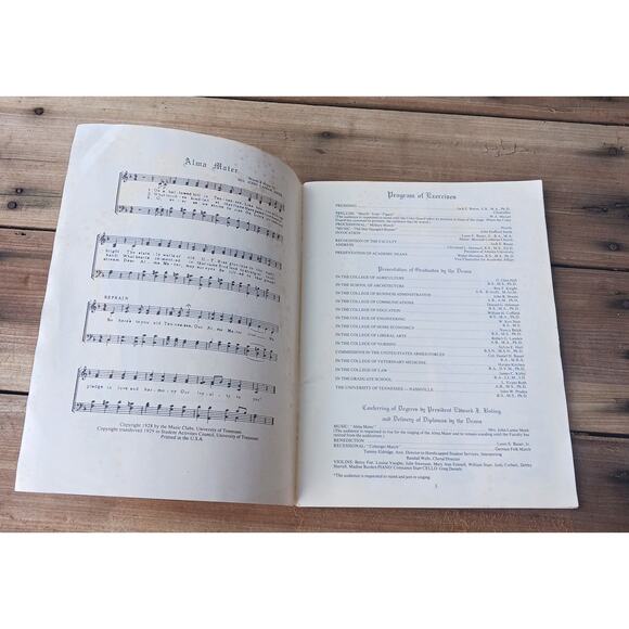 University of Tennessee 1981 Annual Commencement Book - Picture 2 of 7